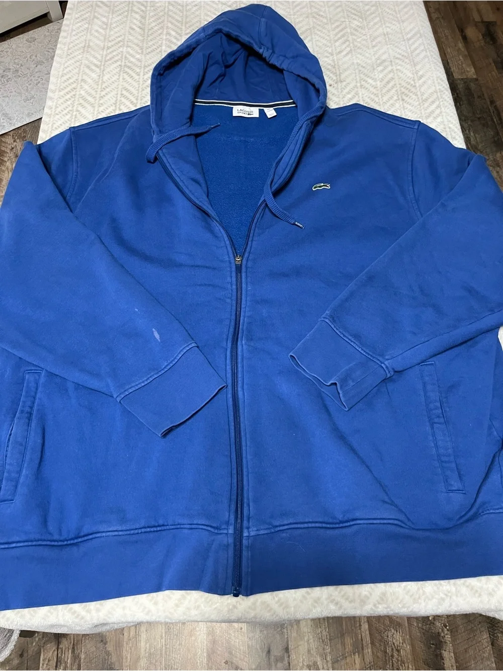 Lacoste Men’s Blue Full-Zip Hooded Sweatshirt 4XLB